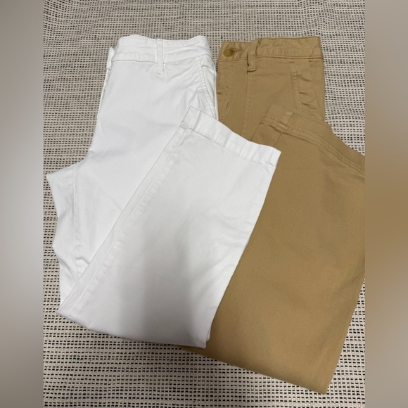 Tommy Bahama Pants - 2 Tommy Bahama Woman’s White and Khaki Cotton Crop Ankle Pants